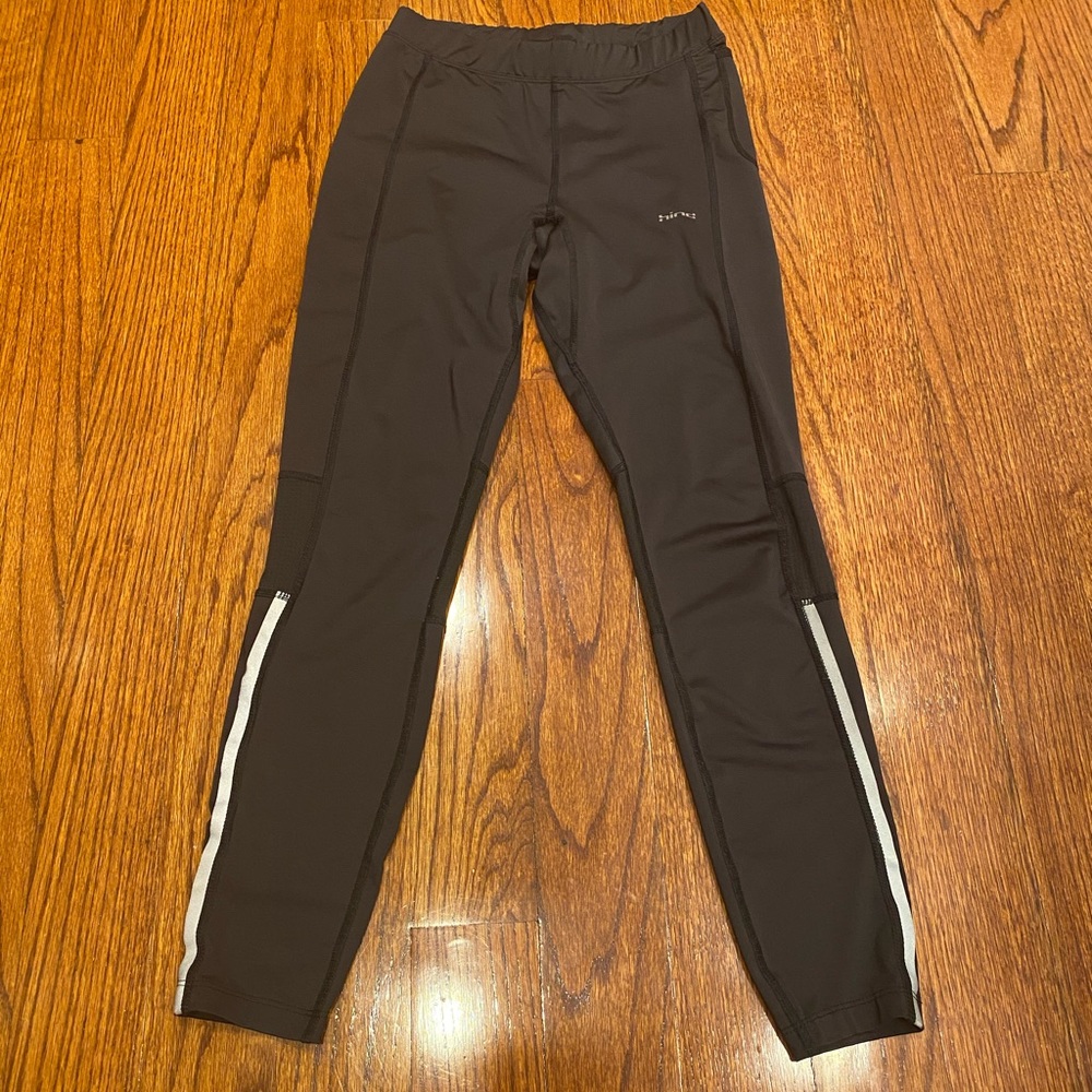 Black full length running leggings